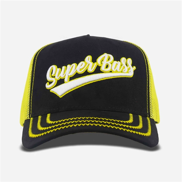 Black And Yellow Color Scheme Trucker Cap