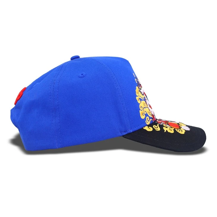 Dark Blue Lion Dance Pattern Baseball Cap