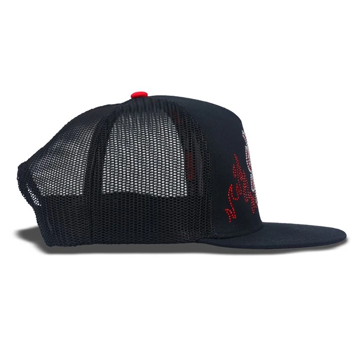 Flame Pattern Formed By Diamonds Trucker Cap