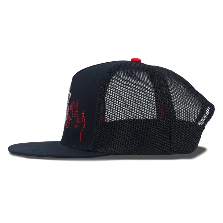 Flame Pattern Formed By Diamonds Trucker Cap