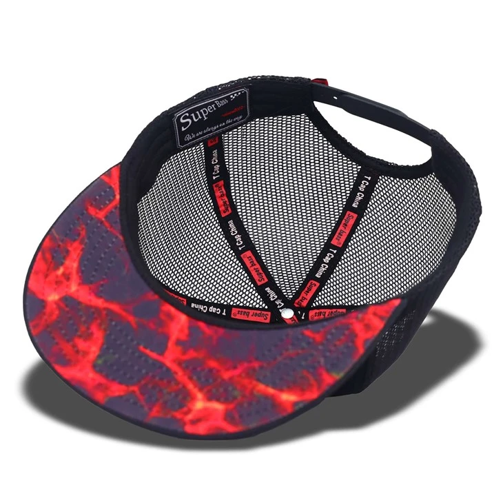 Flame Pattern Formed By Diamonds Trucker Cap