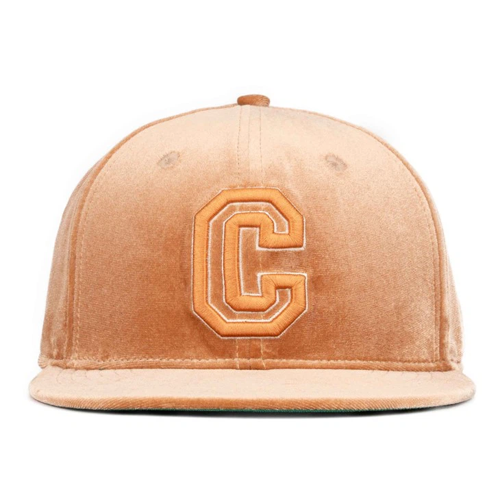 TCAP 6 Panel Custom Velvet 3D Embroidery Fitted Cap Hat