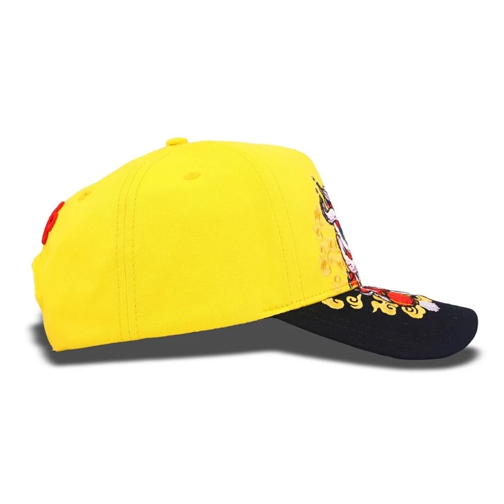 Yellow Lion Dance Logo Baseball Cap